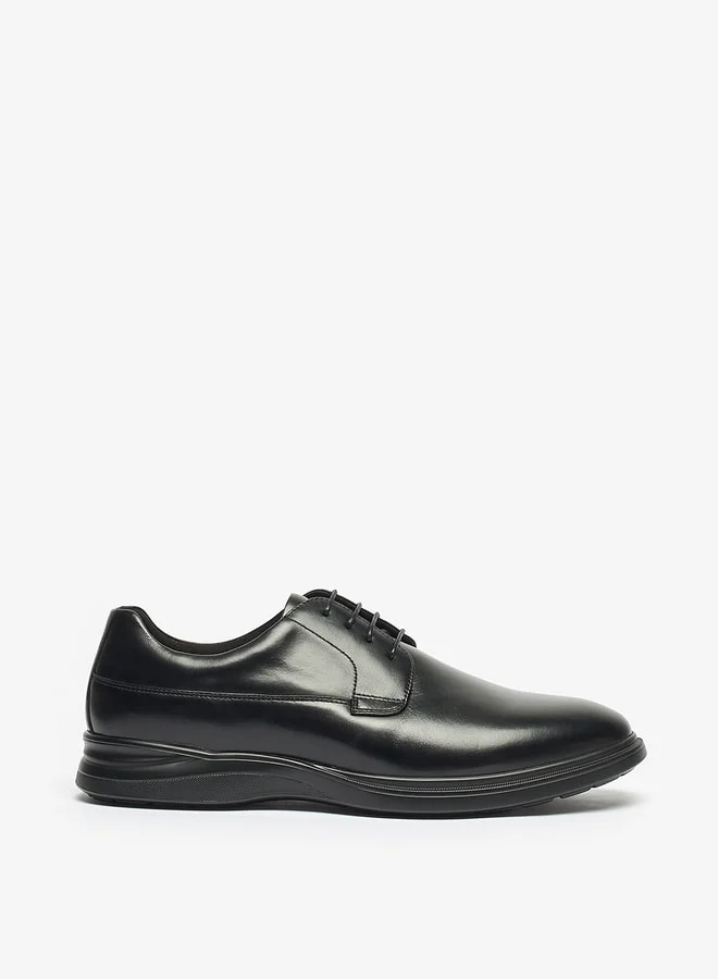 Le Confort Men's Solid Derby Shoes with Lace-Up Closure
