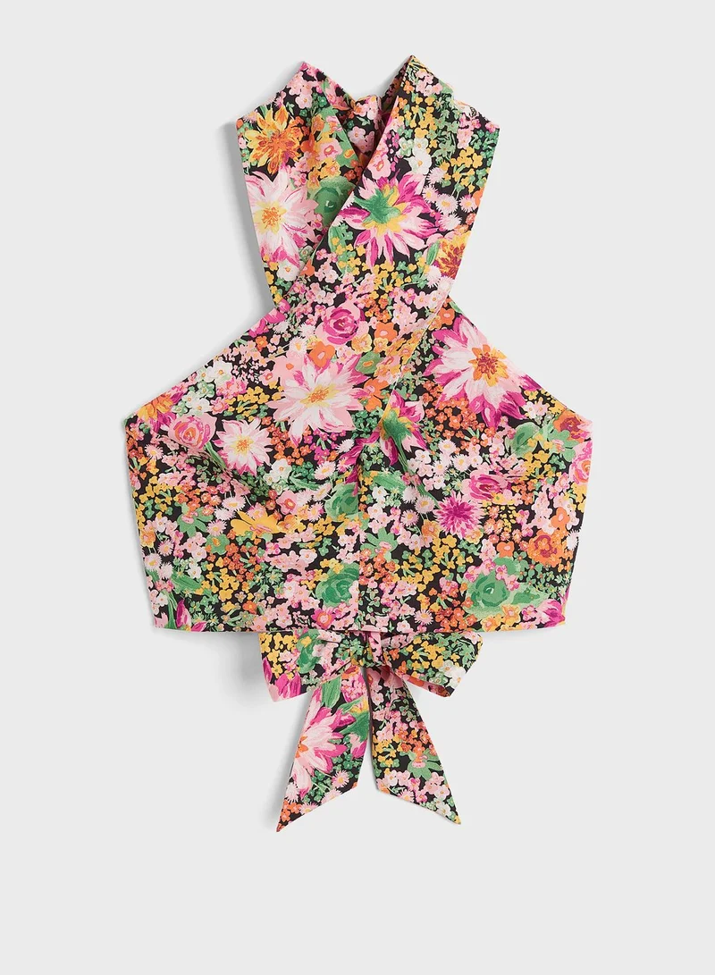 اتش اند ام Floral Halter Neck Top