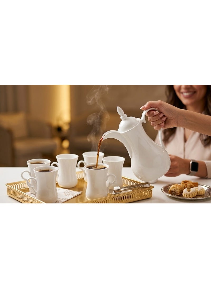 طقم القهوة البورسلين الحراري 7 قطع - Image 4
