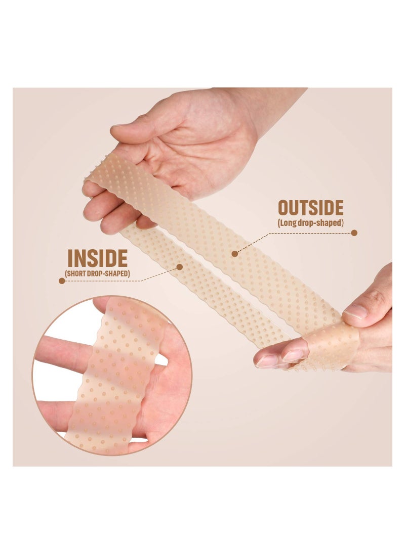 Generic - 2 Pieces Silicone Grip Wig Band Adjustable Silicone Wig Headband Fix Non Slip Wig Bands Seamless Wig Band Wig Grip Band Strong Holder for Men Women Sports Yoga (Light Brown) - Image 1