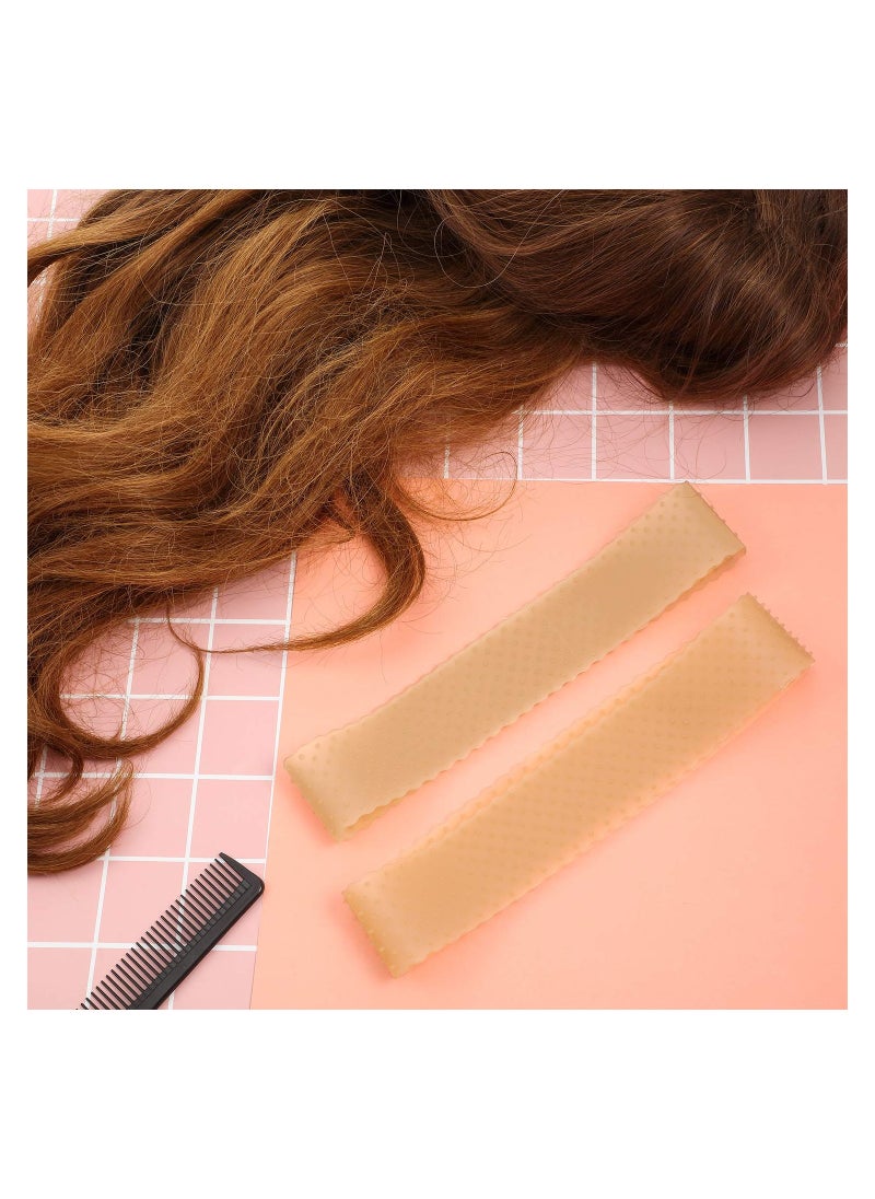 Generic - 2 Pieces Silicone Grip Wig Band Adjustable Silicone Wig Headband Fix Non Slip Wig Bands Seamless Wig Band Wig Grip Band Strong Holder for Men Women Sports Yoga (Light Brown) - Image 1