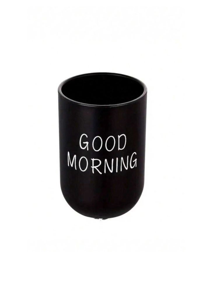 1 Piece Black Toothbrush Mouthwash Cup - Image 2