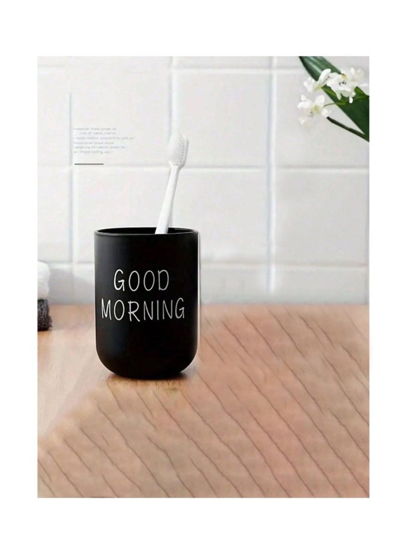 1 Piece Black Toothbrush Mouthwash Cup - Image 4