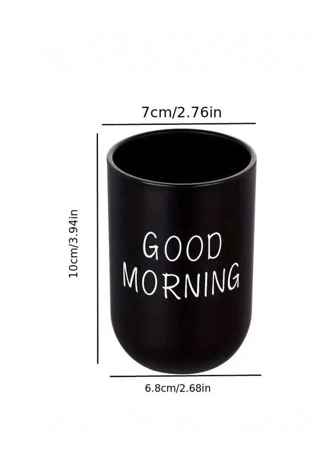 1 Piece Black Toothbrush Mouthwash Cup - Image 3