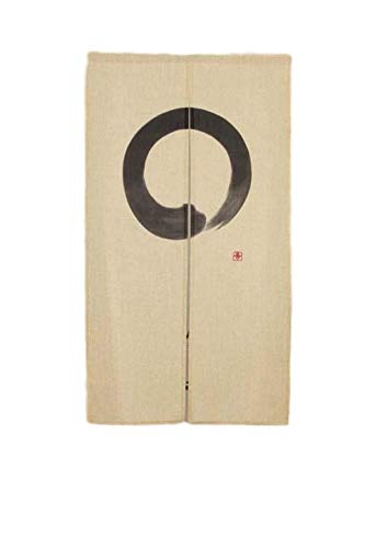 Narumi Japanese Enso Noren Doorway CurtainTapestry Hemp Blend Twill Fabric 335x591 from Japan