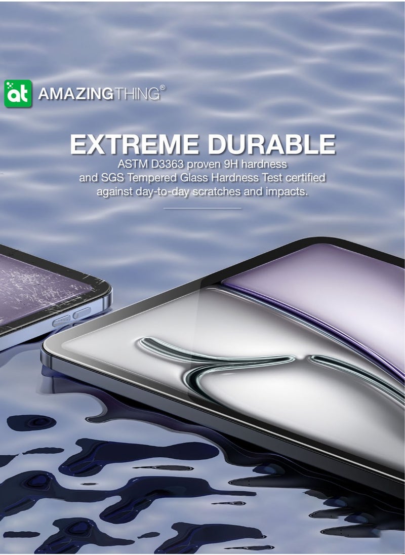 AMAZINGthing واقي شاشة Radix iPad AIR 13 inch M2 (2024) من الزجاج المقوى بتقنية Defend Edge - شفاف  - Image 2