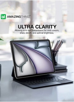 AMAZINGthing Radix iPad AIR 13 inch M2 (2024) Screen Protector Tempered Glass with Defend Edge technology - Clear  - Image 3