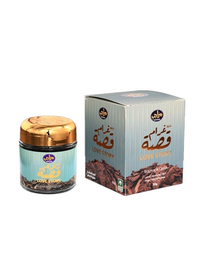 مرَاحِب بخور قصة غرام فاخر رائحة رومانسية فواحة بخور للمناسبات الخاصة مراحب 30 جم - Image 3