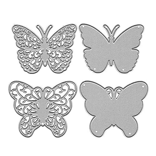ABTOLS 4 pcs Metal 3D Butterfly Cutting Dies, 3D Butterflies Animal Die Cuts Embossing Stencils Template Molds for Card Making Paper Craft Scrapbooking and DIY Craft Album Paper Card Decor - Image 1