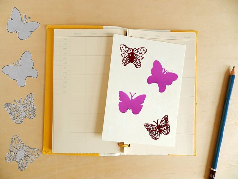 ABTOLS 4 pcs Metal 3D Butterfly Cutting Dies, 3D Butterflies Animal Die Cuts Embossing Stencils Template Molds for Card Making Paper Craft Scrapbooking and DIY Craft Album Paper Card Decor - Image 5