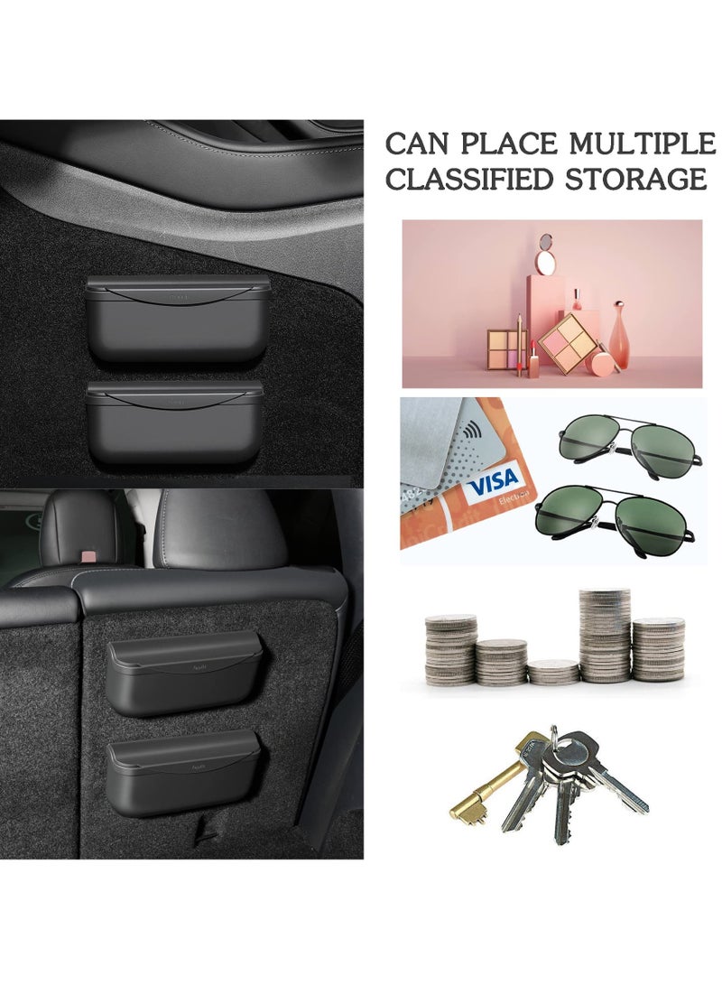 Generic for Tesla Model 3 Model Y Car Glasses Storage Box Interior Accessories Storage Box, Center Console Storage Box Silicone Accessories with Sunglasses Key Card Holder for Tesla Model S X  - Image 3
