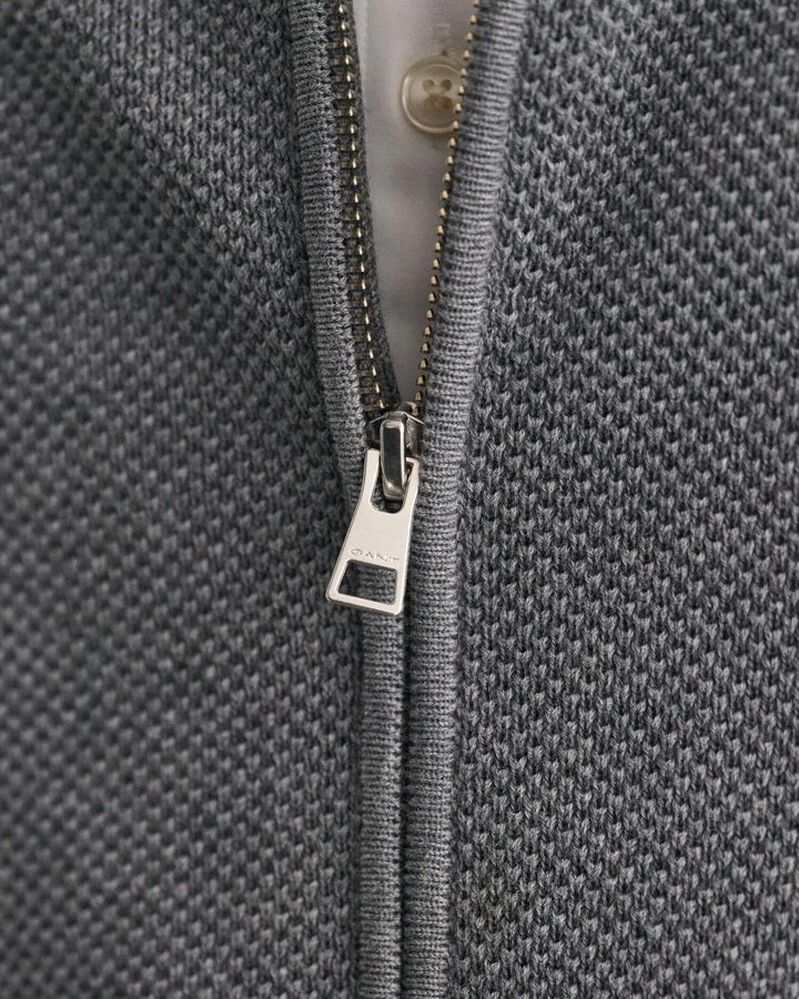 GANT  Gant Cotton Piqué Zip Cardigan for Men | Best Price UAE