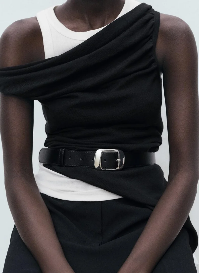 MANGO  Square buckle belt for Women | Best Price UAE