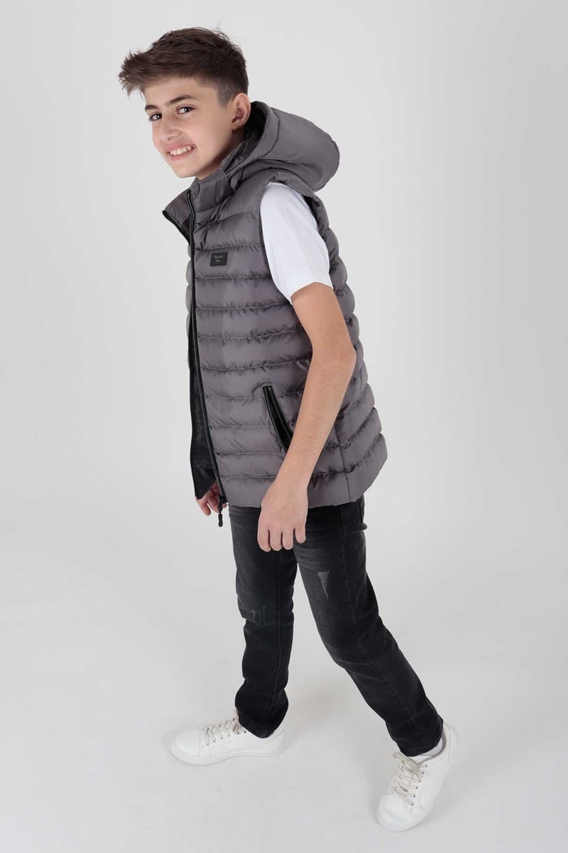 Ahenk Kids AHENGİM BOYS CHILDREN VEST BOYS CHILDREN HOODED PUFF VEST AK215051 - Image 2