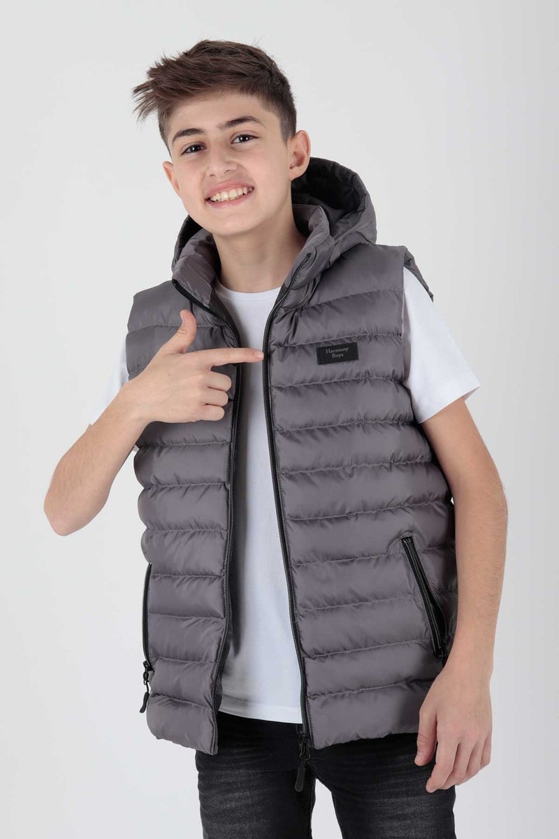 Ahenk Kids AHENGİM BOYS CHILDREN VEST BOYS CHILDREN HOODED PUFF VEST AK215051 - Image 1