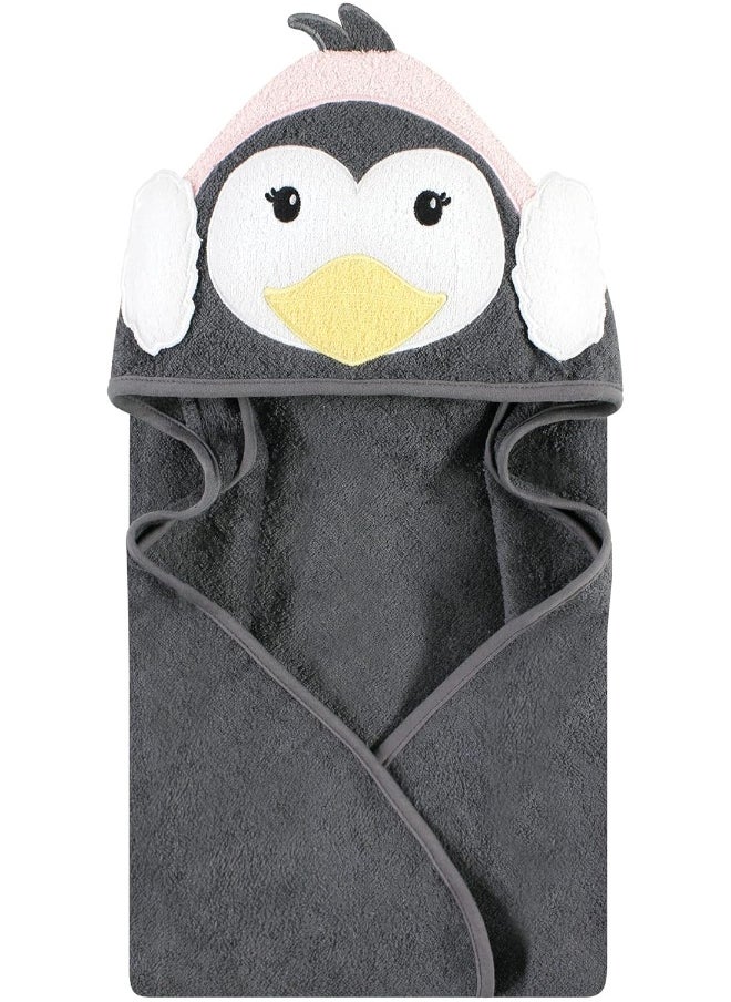 hudson baby Hudson Baby ANIMAL HOODED TOWEL (WOVEN TERRY) PENGUIN  - Image 1