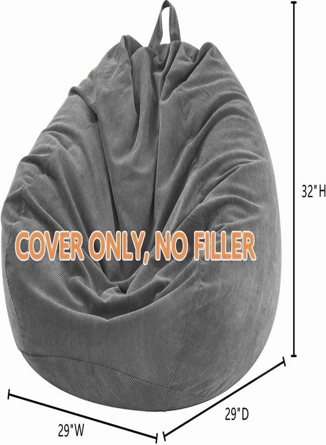 Nobildonna Bean Bag Chair Cover (No Filler) for Kids and Adults,Beanbag Stuffed Animal Storage Without Filling Plush Toys Holder and Organizer Soft Premium Corduroy 200L - Image 2