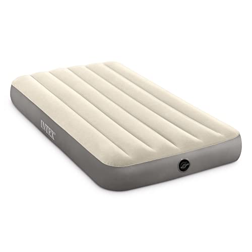Intex 64101E Dura-Beam Standard Single-High Air Mattress: Fiber-Tech – Twin Size – 10in Bed Height – 300lb Weight Capacity – Pump Sold Separately - Image 1