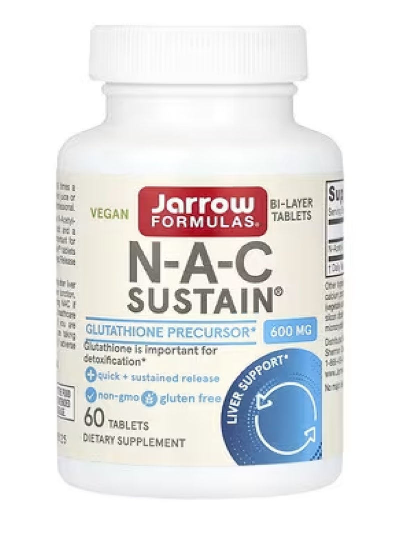 jarrow formulas N-A-C Sustain 600 mg 60 Tablets