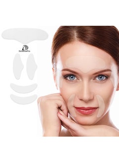 Forehead Wrinkle Patch & 4 Reusable Silicone Face Patches Set: Includes Eye Wrinkle Patches & Smile Line Patches - Improves Skin Texture, Prevent Wrinkles & Enhance Facial Radiance