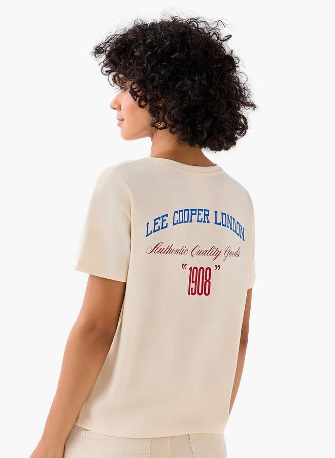 Lee Cooper Lee Cooper Regular Fit Cotton T shirt with Embroidered Logo