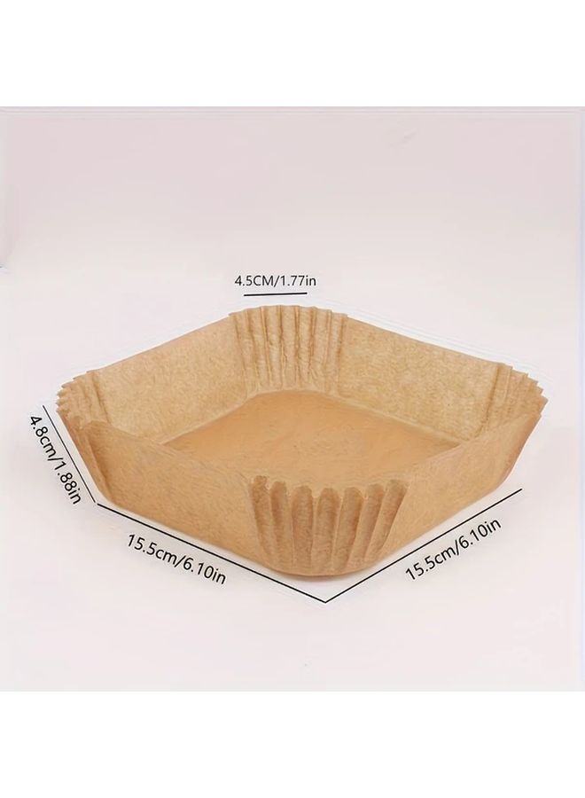 50pcs Non Stick Air Fryer Liners Greaseproof Baking Paper Easy Cleanup - Image 3