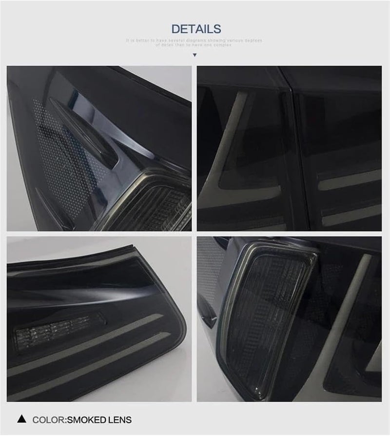 Wivplex Black Smoked Tail Lights for Lexus IS250/IS350 - Image 2