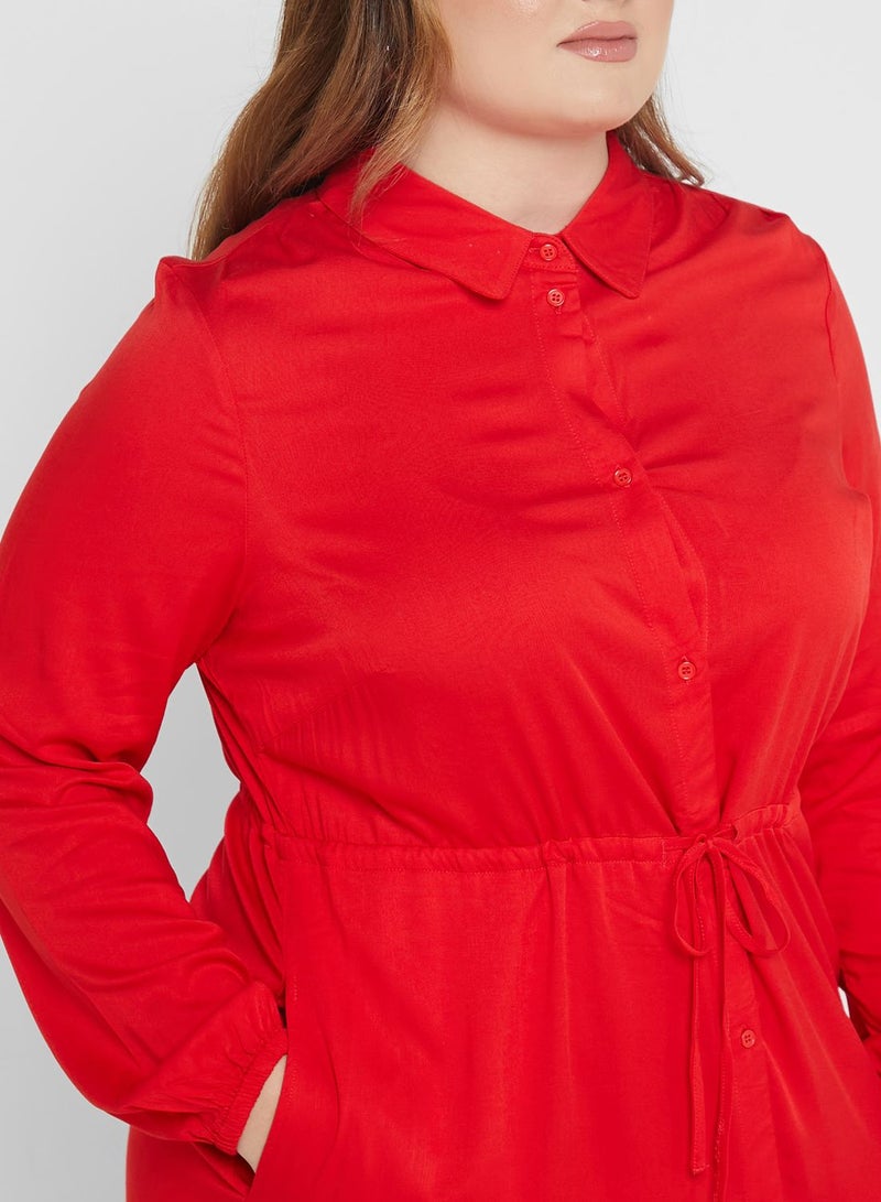 VERO MODA Classic Shirred Midi Dress  - Image 3