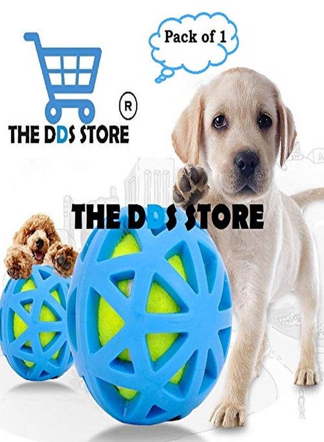 THE DDS STORE Pet Dog's Non-Toxic Rubber Teething and Training Chewing Ball Without Sound Dogs Toys Tennis Ball Bite Resistant Teeth Cleaning Chew Pet Rubber TPR for Small-Medium Dog (Colour May Vary) - Image 5