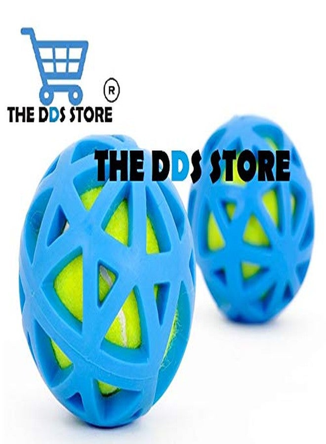 THE DDS STORE Pet Dog's Non-Toxic Rubber Teething and Training Chewing Ball Without Sound Dogs Toys Tennis Ball Bite Resistant Teeth Cleaning Chew Pet Rubber TPR for Small-Medium Dog (Colour May Vary) - Image 4