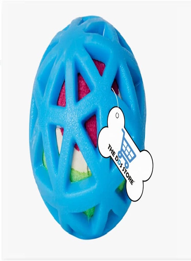 THE DDS STORE Pet Dog's Non-Toxic Rubber Teething and Training Chewing Ball Without Sound Dogs Toys Tennis Ball Bite Resistant Teeth Cleaning Chew Pet Rubber TPR for Small-Medium Dog (Colour May Vary) - Image 1