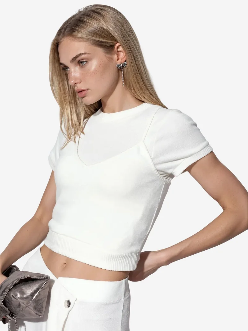 Busem BUSEM Women's Ribbed Crop Top