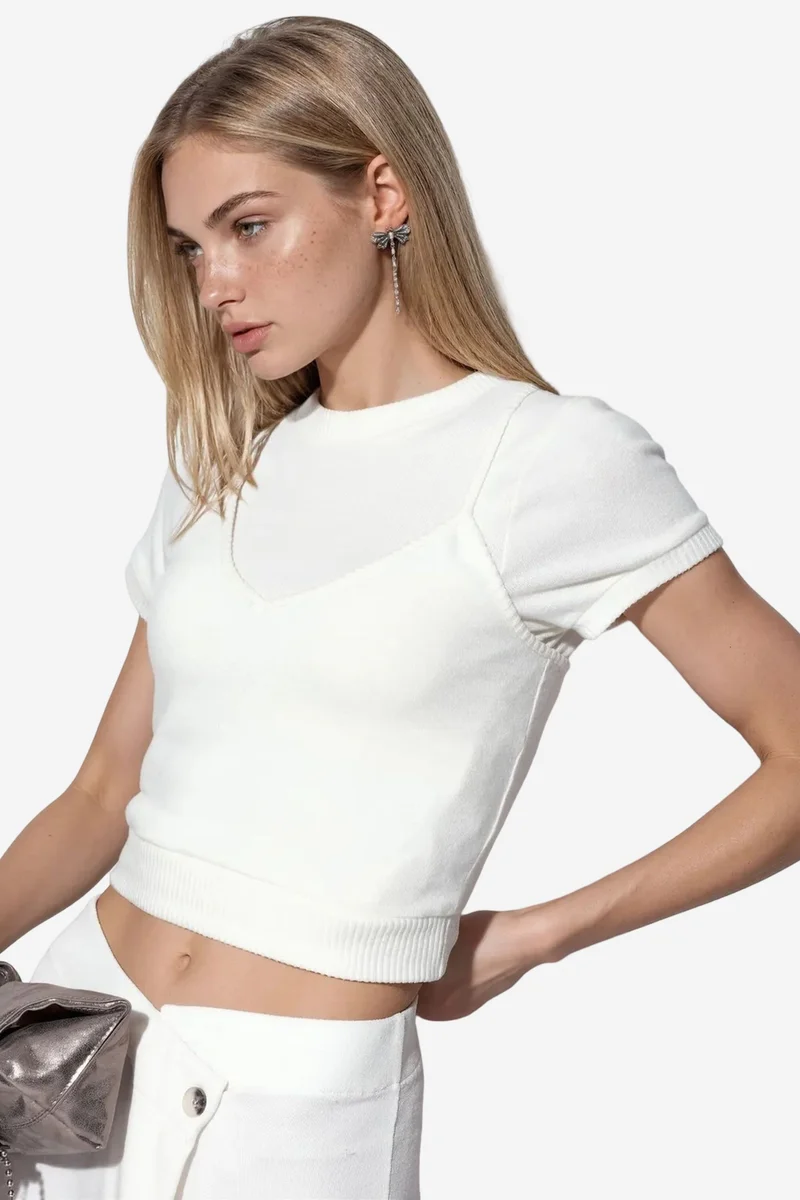 Busem BUSEM Women's Ribbed Crop Top