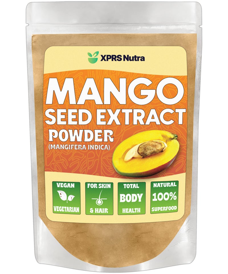 XPRS Nutra Mango Seed Extract Powder - Premium Mango Seeds (Mangifera Indica) - Fresh Premium Non-GMO Wild Extract Powder - Vegan Friendly Healthy Supplement (4 Ounce) - Image 1