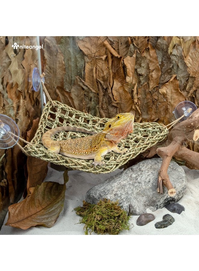 Niteangel Bearded Dragon Hammock Reptile Lounger for Chameleon, Lizards, Gecko, Snakes, Lguana Reptiles, Geckos (Triangle 17'' x 12.5'') - Image 5