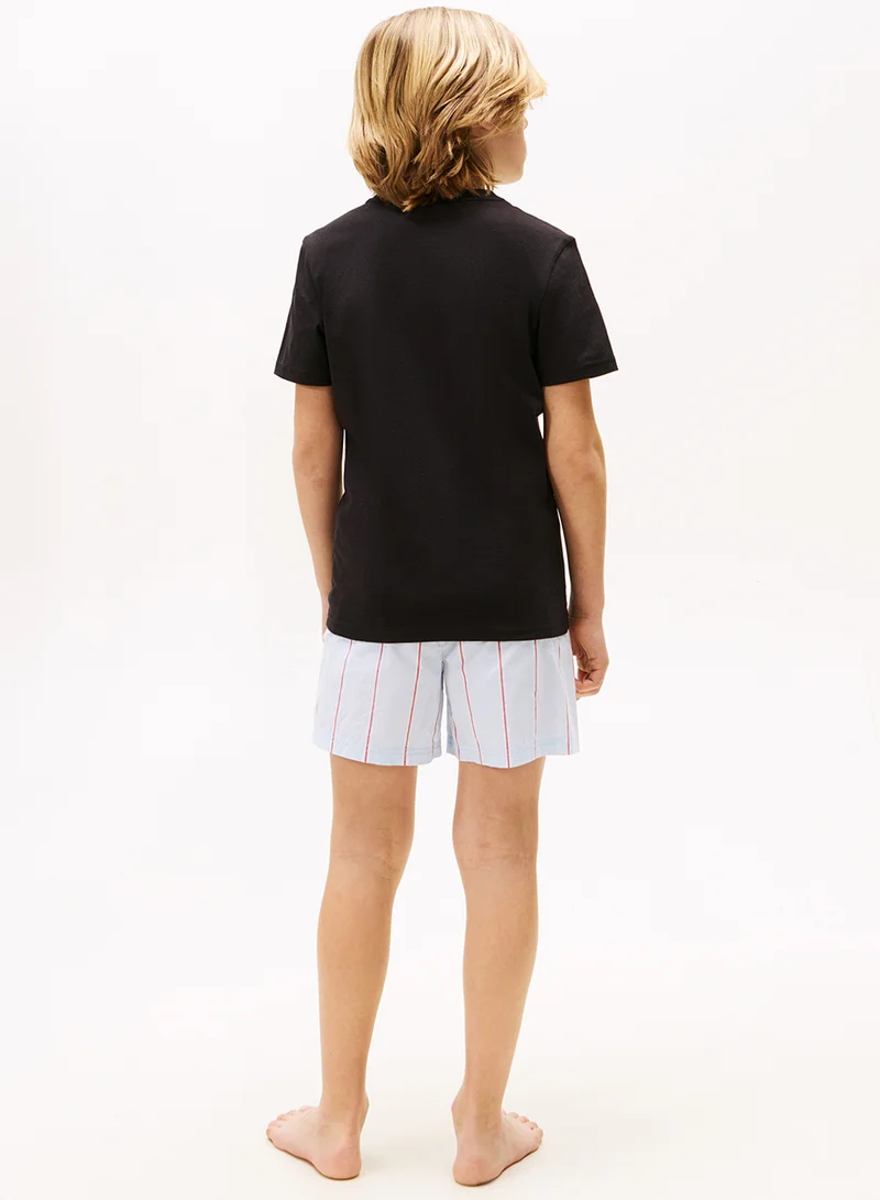 TOMMY HILFIGER Kids 2 Pack Slogan Crew Neck T-Shirt