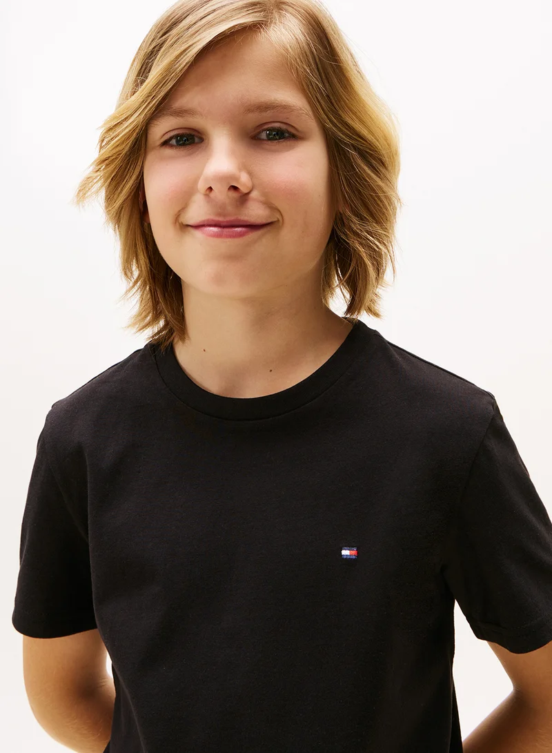 TOMMY HILFIGER Kids 2 Pack Slogan Crew Neck T-Shirt