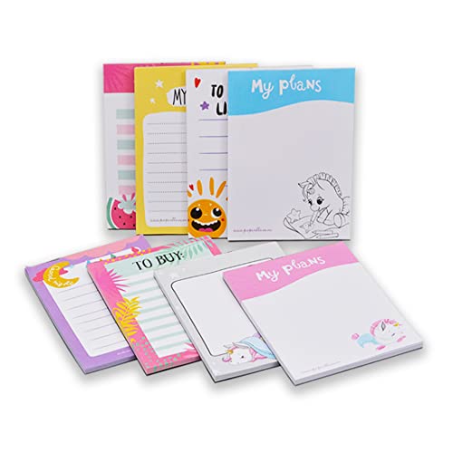COI NOTES DAILY JOURNAL PLANNER, TO DO LIST NOTEPADS FOR WRITING NOTES CUTE OFFICE STATIONERY GIFT FOR OFFICE HOME WORK, SET OF 8 - Image 1