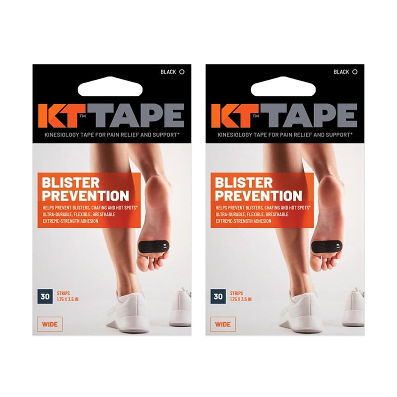KT TAPE KT Health, Blister Prevention Tape, 30 Strip, Black, 2 Pack