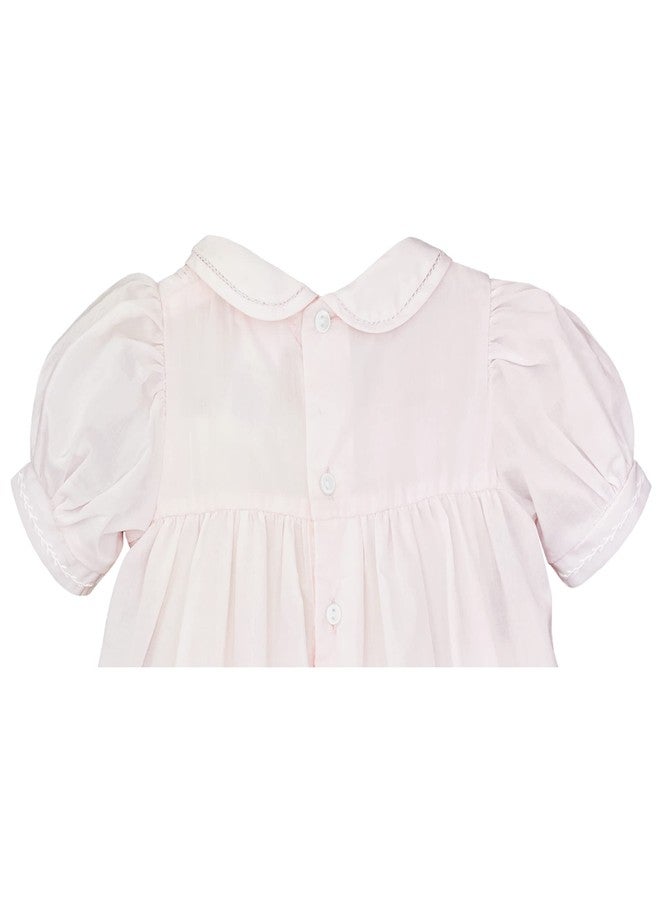Petit Ami Baby Girls' Dress with Pintucks and Feather Stitching, 9 Months, Pink - Image 4