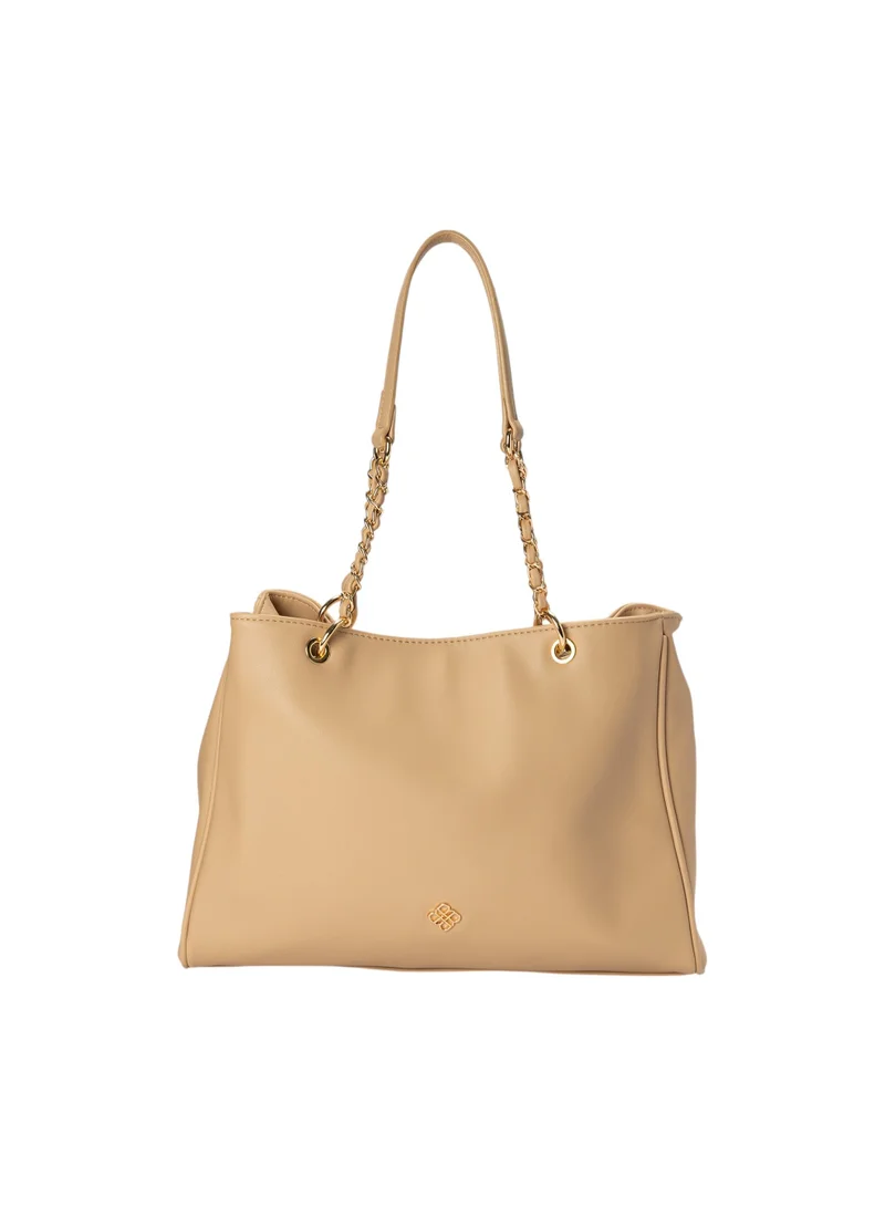 Bata Solid Shoulder Bag with Chain Detail Strap