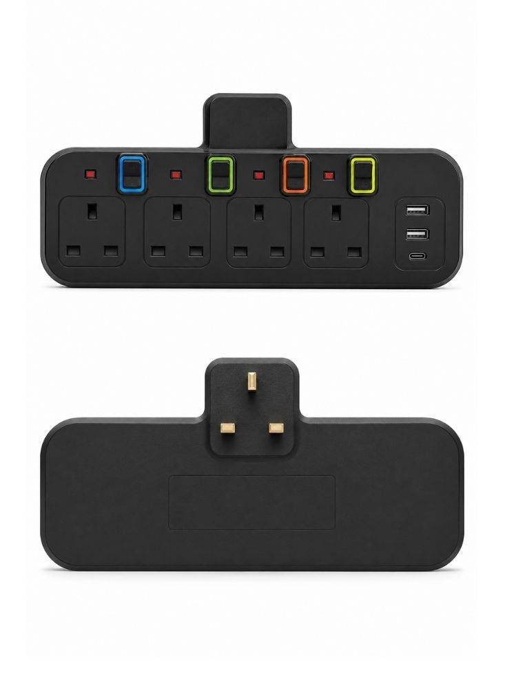 NinEx Multi Socket Extension Board with USB-C - Image 4