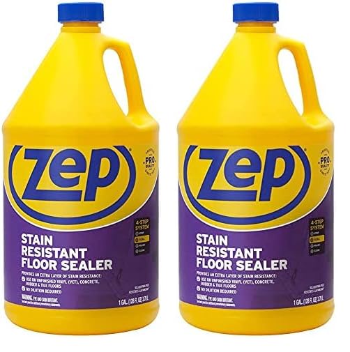 Zep Stain Resistant Floor Sealer  1 Gallon  ZUFSLR128  Durable Long Lasting Seal Pack of 2 - Image 1