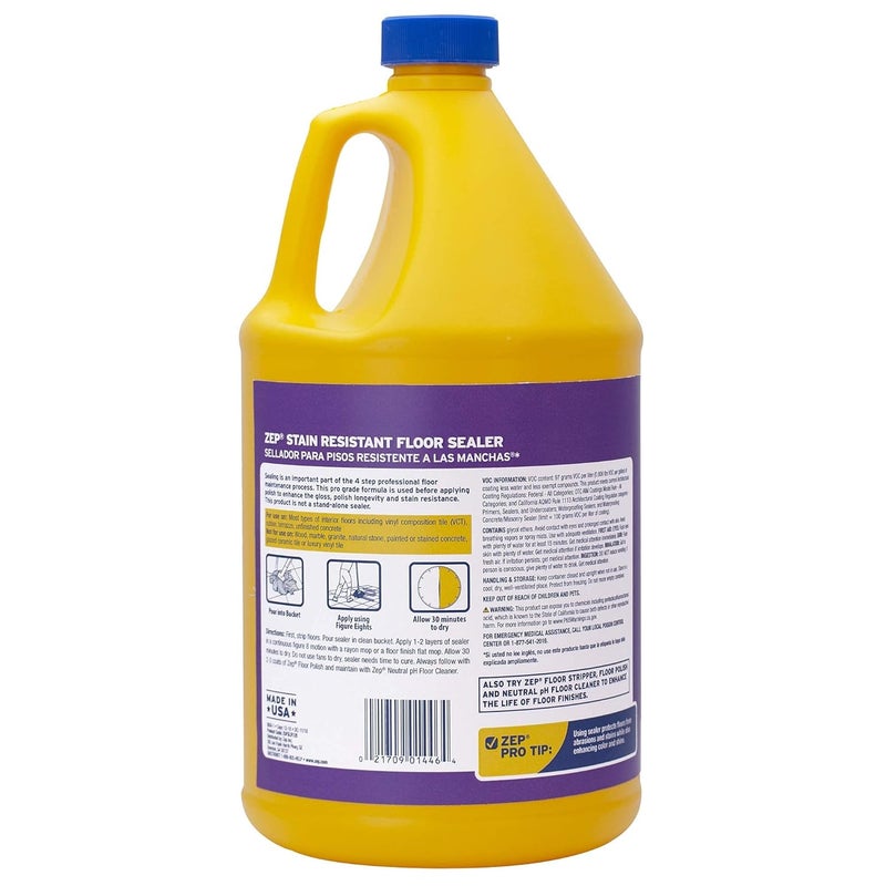 Zep Stain Resistant Floor Sealer  1 Gallon  ZUFSLR128  Durable Long Lasting Seal Pack of 2 - Image 2