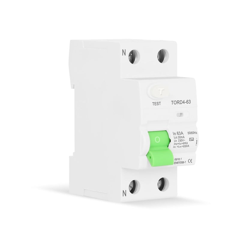 Electromagnetic RCCB Residual Current Circuit Breaker 2 Pole 10A 300mA AC Type - Image 3