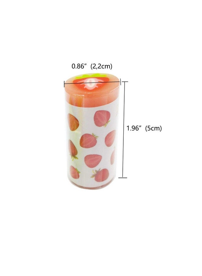 Grekywin 6 Pcs Kawaii Colored Cylindrical Shape 2B Pencil Erasers, Fruit Scented, Age-Resistant, Soft Flexible Rubber Jelly Erasers Cute Erasers For School Art Drawing, Sketching, Home, Office, Students, Kids - Image 4