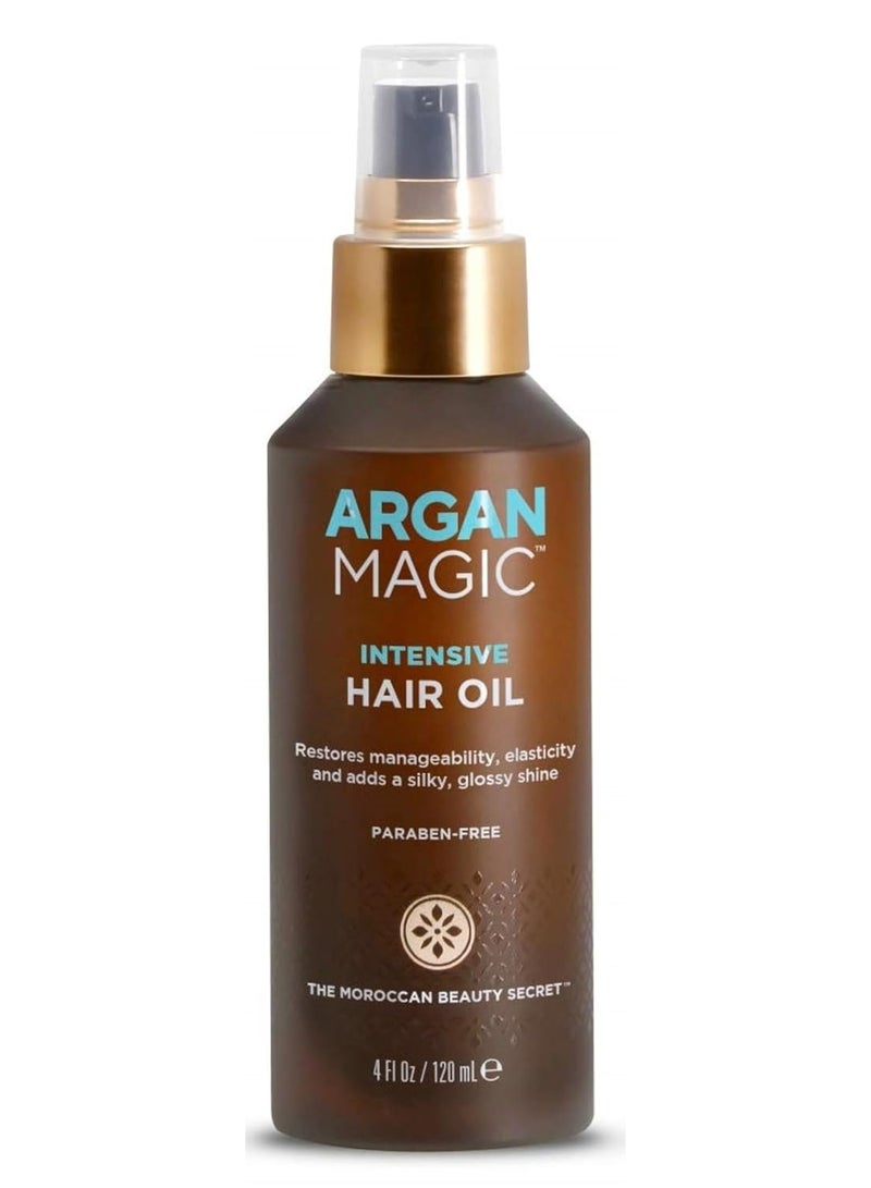 Argan Magic Intensive Hair Oil - Restores Manageability and Elasticity | Adds Shine and Gloss | Controls Frizz | Made in USA, Paraben Free, Cruelty Free (4 oz) - Image 4