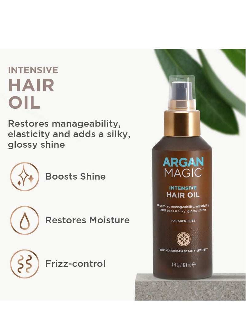 ARGAN MAGIC Argan Magic Intensive Hair Oil - Restores Manageability and Elasticity | Adds Shine and Gloss | Controls Frizz | Made in USA, Paraben Free, Cruelty Free (4 oz)  - Image 2