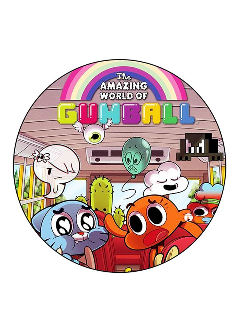 The Amazing World Of Gumball Printed Mouse Pad Round  Multicolour