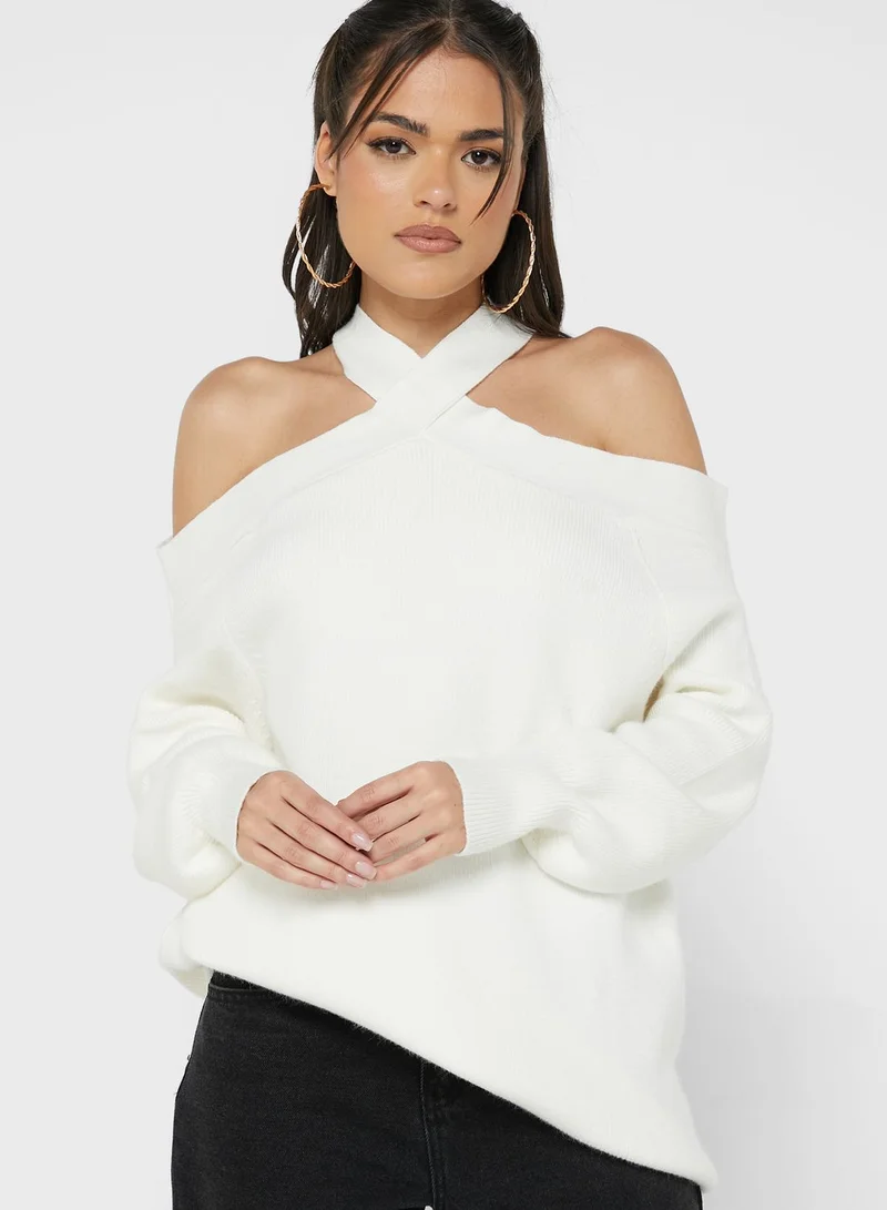 Ginger Cut-out Solid Sweater